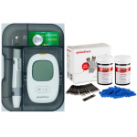 YUWELL 710 veresuhkrum&otilde;&otilde;tja diabeedi gl&uuml;komeetri testribad gl&uuml;koosimeeter diabeedi tarvikud veresuhkru monitor 710+50 strip+50 lancet