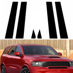 L&auml;ikivad mustad autoakna samba postid, uksekatte viimistluskomplektid, mis sobivad Dodge Durango 2011-2024 eKr veerukleebiste tarvikud