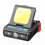 &Uuml;limalt ere LED-esilatern COB-prožektori klambriga m&uuml;tsiga lamp &otilde;ues kalap&uuml;&uuml;giks telkimisesilaterna h&auml;daolukorra taskulamp must