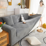 Uus Paks T&auml;ielik Diivanikate Diivanikate &Uuml;hev&auml;rviline Jacquard Polar Fliis Laisk Tolmukindel L-kujuline Konkubiin Universaalne 90-140cm