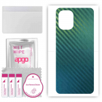 apgo Protective Skin Sticker for the back compatible with Samsung Galaxy XCover 6 Pro, Wrap Film, Foil, Vinyl - Pattern Carbon Chameleon CAKA1