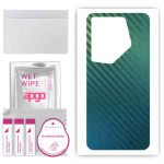 apgo Protective Skin Sticker for the back compatible with Tecno Camon 20 Premier 5G, Wrap Film, Foil, Vinyl - Pattern Carbon Chameleon CAKA1