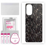 apgo Protective Skin Sticker for the back compatible with Motorola Moto G Stylus, Wrap Film, Foil, Vinyl - Pattern Carbon Black Pixel