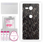 apgo Protective Skin Sticker for the back compatible with Sony Xperia XZ2 Compact, Wrap Film, Foil, Vinyl - Pattern Carbon Black Pixel