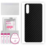 apgo Protective Skin Sticker for the back compatible with vivo S1, Wrap Film, Foil, Vinyl - Pattern Carbon Black