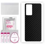 apgo Protective Skin Sticker for the back compatible with Infinix Note 11 Pro, Wrap Film, Foil, Vinyl - Pattern Carbon Black