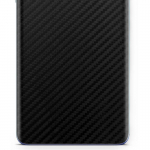 apgo Protective Skin Sticker for the back compatible with ZTE Anshin Family, Wrap Film, Foil, Vinyl - Pattern Carbon Black