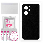 apgo Protective Skin Sticker for the back compatible with Xiaomi Redmi 12, Wrap Film, Foil, Vinyl - Pattern Matte Black