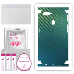 apgo Protective Skin Sticker for the back+sides compatible with Oppo F9 (F9 Pro), Full Wrap Film, Foil, Vinyl - Pattern Carbon Chameleon CAKA1
