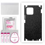 apgo Protective Skin Sticker for the back+sides compatible with Honor X8, Full Wrap Film, Foil, Vinyl - Pattern Black Honeycomb