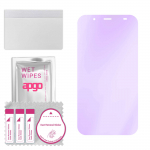 apgo Anti-Blue 9H Hybrid protective glass compatible with Kruger&Matz Flow 4, flexible nano glass, great replacement for tempered glass, scratch-resis