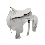 Valge puudeta s&uuml;nteetiline lisapaneel Horse Tack sadul, mis on saadaval k&otilde;igis suurustes hobustele. 14 Inch