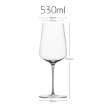 JINYOUJIA Zalto stiilis peen banketikristallidest k&auml;sit&ouml;&ouml;na valmistatud veiniklaas, &uuml;li&otilde;huke meisterlik k&auml;sit&ouml;&ouml;, t&auml;iuslik veatu klassikaline pokaal UNIVERSAL 530ml(801-900ml) white