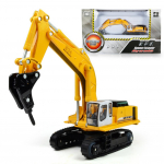 1/87 Scale Engineering Exkavaator M&auml;nguasi Diecast sulamist s&otilde;idukimudel ehitusm&auml;nguasi 1/87-Size:19*5.5*4.5cm kollane
