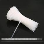 Iselukustuvad nailonist kaablisidemed Must-valged plastist kaablisidemed ja pandlarihmad 0.19*20cm valge