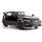 1/32 survesulamist Honda Civic automudeli m&auml;nguauto, tulede ja heliga tagasit&otilde;mmatav sulamist auto, avatud uks lastele kingitus, s&uuml;nnip&auml;evakingitus lastele 1/32-Size:15.5*7*4.8cm