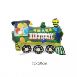 S&uuml;nnip&auml;eva &otilde;hupalli projekt Veoauto politseiauto alumiiniumfooliumist &otilde;hupalli laste s&uuml;nnip&auml;evapeo ruumi kaunistus Medium green train