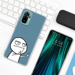 Funny Man keskmise s&otilde;rmega Fucek telefoni&uuml;mbris Xiaomi Redmi Note 9s 8 11 7 9 10 Pro 10s 11s l&auml;bipaistva kaanega punase mi Note 8Pro K40 &uuml;mbriste jaoks Redmi Note 7