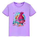 Fantasia Balloon Trolls t-s&auml;rk lastele poisile 10 aastat Kawaii &uuml;laosad y2k &uuml;hes t&uuml;kis Trolls 100% puuvillane l&uuml;hike anime T-s&auml;rk t&uuml;drukute riided 120 lilla