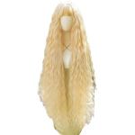 Uus naiste parukas &uuml;lipikk 110 cm kuldsete lokkis juustega Cosplay Lolita Natural elastne hingav parukas 110cm 43inch tume kuldvitsa v&auml;rv