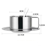 Loominguline lihtne roostevabast terasest kohvitass kruus veetass kohvitass piimatass hommikus&ouml;&ouml;gitass p&auml;rastl&otilde;unatee