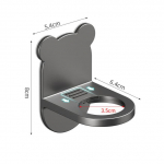Universaalne du&scaron;igeeli pudeliriiuli reguleeritav &scaron;ampoonipudelihoidja k&auml;siseebi dosaator konksuga seinale kinnitatav tasuta mulgustamine 1 PC valge