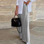 Elegantne kontori kalasaba seelik n&ouml;&ouml;riga k&otilde;rge v&ouml;&ouml;kohaga Slim vabaaja universaalsed seelikud naistele pitsiga hallid pikad seelikud S hall v&auml;rv