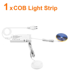 DC12V COB LED-riba valgust riidekapp riiul sahver vitriin kapi all Taustvalgus lamp l&auml;bitav puidu liikumisanduri nutil&uuml;liti 1PCS-1M soe valge v&auml;rv
