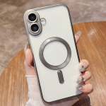 V&auml;rvilise raamiga l&auml;bipaistev magnetiline telefoni kate iPhone 16 15 Pro Max 14 13 12 Pro 11 juhtmevaba laadimise pehme l&ouml;&ouml;gikindel objektiivi kaitse Magsafe'i &uuml;mbrisele iPhone 16 roheline