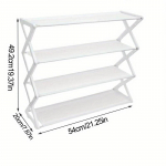 1 tk T&auml;iustatud Kingariiul, Kingaorganisaator, 4-korruseline Kingahoiuriiul, Tugev ja Vastupidav Kingariiul Kapi, Garaaži ja Koridori jaoks, Virnastatav Kingariiul must