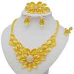 Dubai Ehtekomplektid Kuldne Kaelakee ja K&otilde;rvar&otilde;ngaste Komplekt Naistele Aafrika Prantsusmaa Pulmapidu 24k Ehted Etioopia Pruudi Kingitused