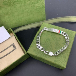 925 Sterling H&otilde;be Trendikas Mood Punane ja Roheline Pulk K&auml;ev&otilde;ru Meestele ja Naistele Paaridele Aastap&auml;ev Pidu Luksusbr&auml;nd Ehted 20cm