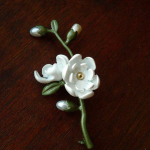 Vintage Creative Plant Leht P&auml;rl Pross Antiikne Palee Peor&otilde;ivad Aksessuaarid Prossid Ehted