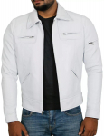 AL KHALID Design Uus Meeste Valge Jakk 100% Pehme Lambanahast Mootorratta Biker Slim Fit Jakk XS valge