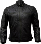 AL KHALID Klassikaline Uus Meeste Must Nahkjakk 100% Pehme Lambanahk Stiil Slim Fit Jakk S must