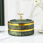 Luksuslik 2024. aasta uusaasta elutoa kommikarp &ndash; kvaliteetne l&auml;bipaistev puuviljavaagen, p&auml;hklisuupistete hoiukarp. Double layer