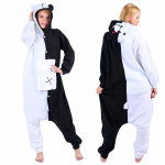 Danganronpa Monokuma Cosplay T&auml;iskasvanute Onesie Naiste Meeste Unisex &Ouml;&ouml;pesu Kigurumi Jumpsuit Pidžaamad Halloween J&otilde;ulud S