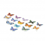 50 tk liblikad pulma-s&uuml;nnip&auml;eva riisivahvlipaberist tassikoogikatted