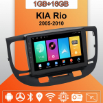 Autoraadio Android Auto Carplay jaoks KIA Rio 2005-2010 Multimeediumipleier peaseade Stereo GPS Navigatsioon BT WIFI 1+16GB 1+16GB h&otilde;be