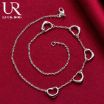 925 h&otilde;bedane viie s&uuml;damega kaelakee Moodsad pulmaehted 45CM