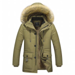 Talvine meeste puuvillase polsterdatud jakk Keskmise pikkusega mantel Euroopa ja Ameerika meeste joped Suures suuruses lahtised puuvillased riided M