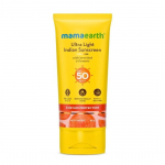 Mamaearth Ultra Light India p&auml;ikesekaitsekreem-80 g porgandiseemne ja kurkumiga | SPF 50 PA ++++| UVA ja UVB kaitse | Mitterasvane ja kiiresti imenduv