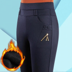 8XL-suuruses naiste elastsed k&otilde;rge v&ouml;&ouml;kohaga sirged p&uuml;ksid Paksud vabaaja p&uuml;ksid 4XL