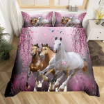 Jooksev hobune 3D voodipesukomplekt King Queen Double Full Twin Single suurus voodipesukomplekt 135x200cm 2pcs