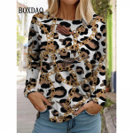 Roosi Lille Liblika T-s&auml;rk Naistele Tie Dye Tr&uuml;kiga Pikkade Varrukatega Topid &Uuml;lisuured S&uuml;gis Talv Vabaaja Pullover Vaba Naiste R&otilde;ivad S