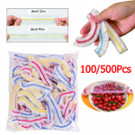 100/500 tk v&auml;rviline &uuml;hekordselt kasutatav toidukate Elastne plast&uuml;mbris Toiduk&otilde;lblik v&auml;rskelt s&auml;iliv kilekott Paksendatud &uuml;hekordselt kasutatav kausi kate 100Pcs