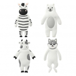 4 tk isekleepuvad seinakonksud armsa looma kujuga lihtne paigaldus K&ouml;&ouml;k Vannituba Korduvkasutatavad &otilde;mblusteta konksud Sets