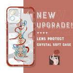 P&otilde;rutuskindel Cartoon Astronaut Crystal Case t&auml;iskaanega kaamera kaitse l&auml;bipaistev pehme telefoni korpus Vivo Motorola jaoks Vivo Y03