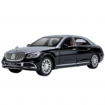 1/24 Benz Maybach S600 Sulamist Metallist Automudel Diecasts Metallist M&auml;ngus&otilde;idukid Automudel K&otilde;rge Simulatsioon Heli ja Valgus Laste M&auml;nguasi Kingitus must