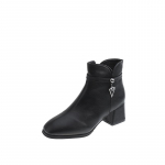 Naiste sametist soe mood Seksikad k&otilde;rged saapad Moodsad paksu kontsaga nahast saapad &uuml;hev&auml;rvilised vabaaja naistejalatsid 35 must